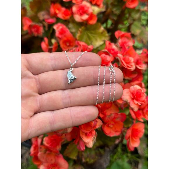 Sterling Silver Oxidized Halloween Ghost Necklace - Picture 2 of 5